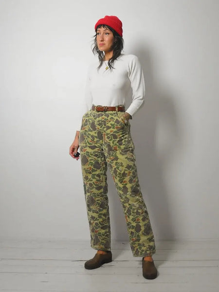 1980's Quilted Duck Hunt Camo Pants