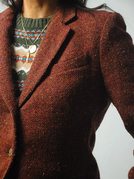 1970's Copper Wool Tweed Blazer
