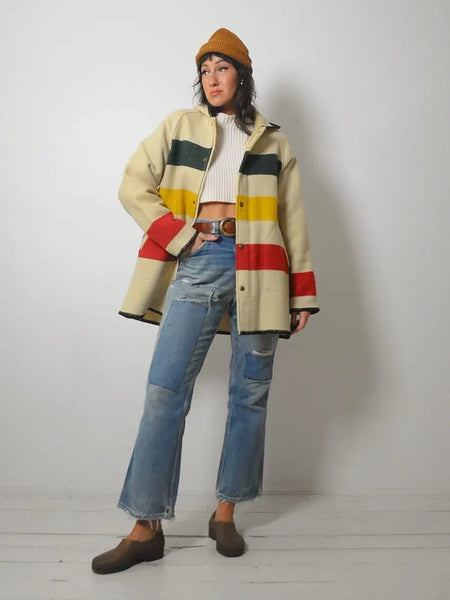 1980's Woolrich Hooded Blanket Coat