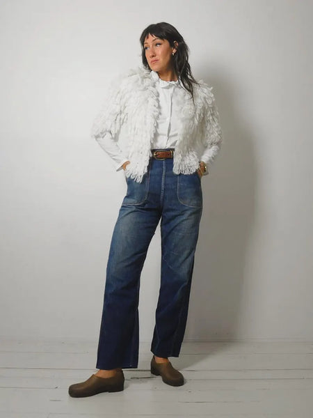 1980's Shaggy Cropped Cardigan
