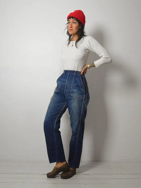 1950's Jeanie's Side Zip Jeans 25"