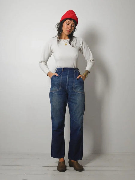 1950's Jeanie's Side Zip Jeans 25"