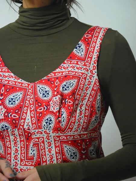 70's Wide Leg Bandana Jumpsuit