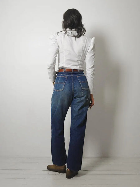 1980's Levi's Puff Shoulder Blouse