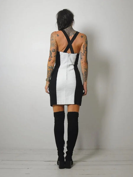 1980's Leather Corset Dress