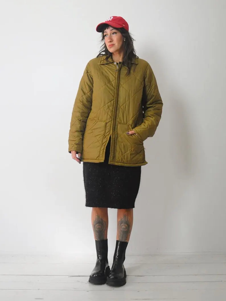 1970's Big Smith Ochre Quilted Jacket