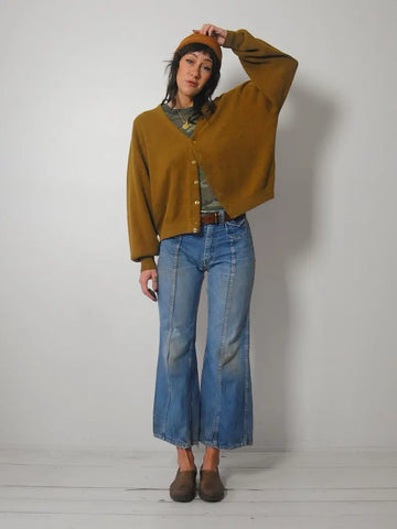 1970's Ochre Slouchy Cardigan