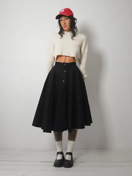 1950's Wool Felt Circle Skirt
