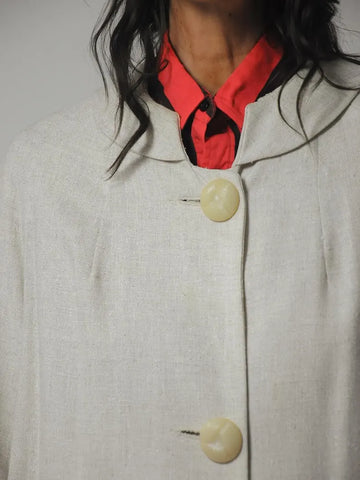 1960's Linen Minimal Jacket
