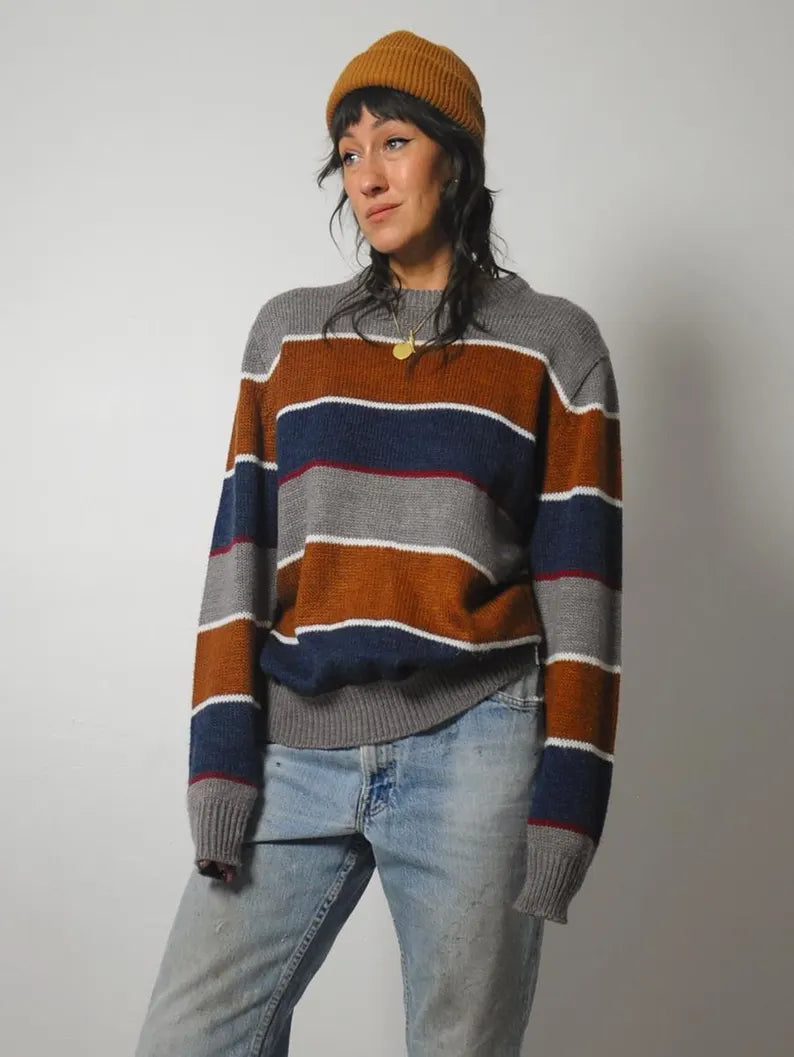 1980's Striped Rugby Sweater