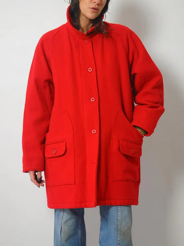1980's Red Woolrich Duffle Coat