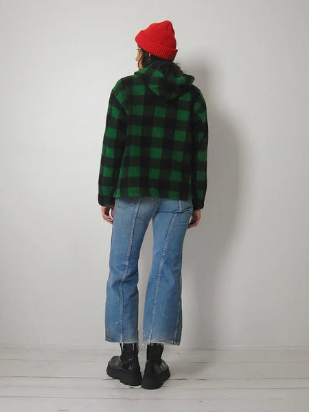 1970's Green Plaid Wool Jacket