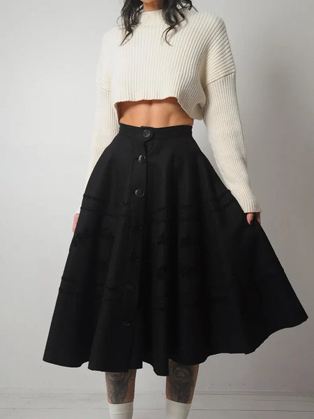 1950's Wool Felt Circle Skirt