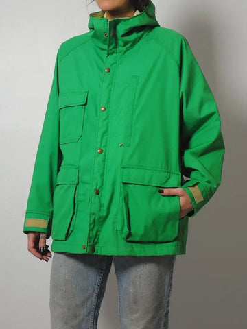 1980's Woolrich Kelly Green Parka
