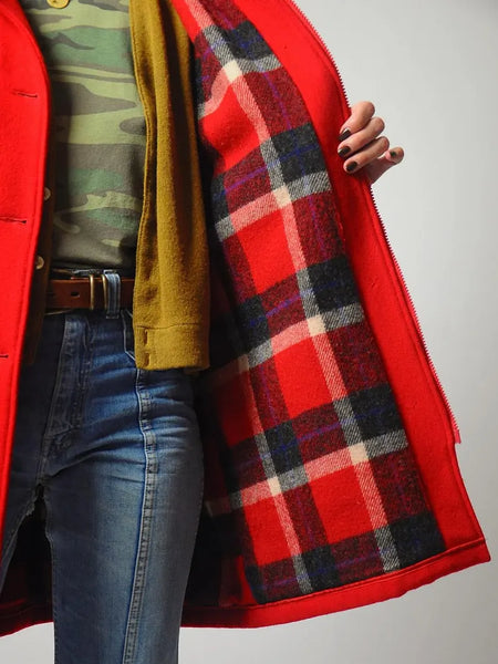 1980's Red Woolrich Duffle Coat