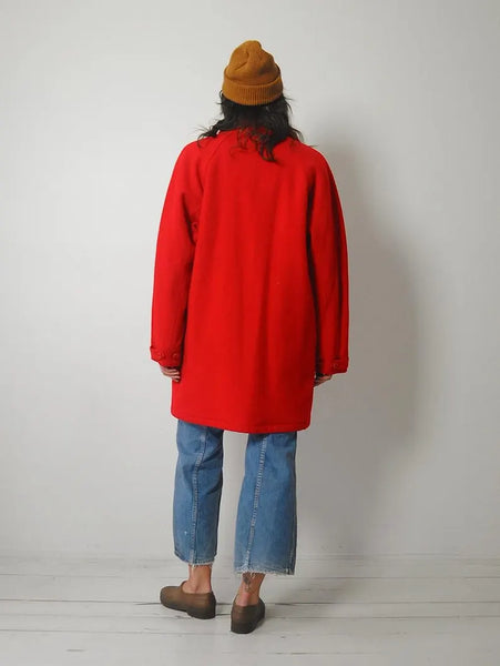 1980's Red Woolrich Duffle Coat