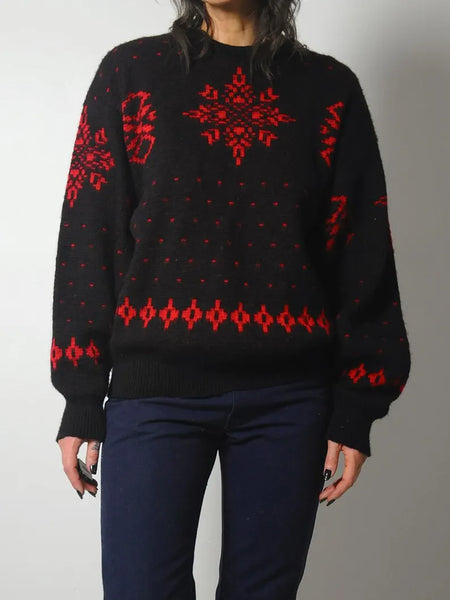 Wool Pendleton Snowflake Sweater