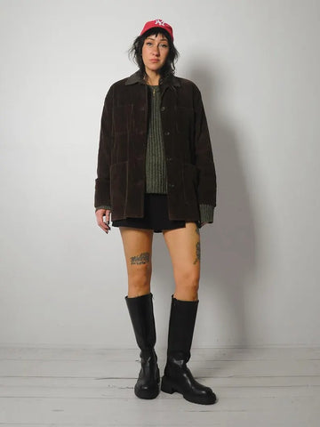 90's Chocolate Corduroy Chore Coat