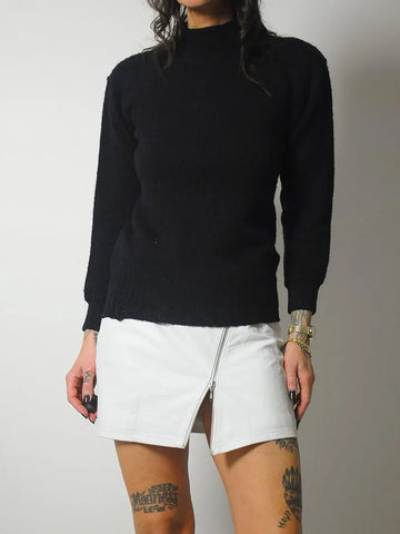 1940's Black USN WWII Military Issue Sweater