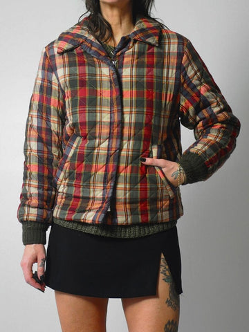 1970's Plaid Quilted Jacket