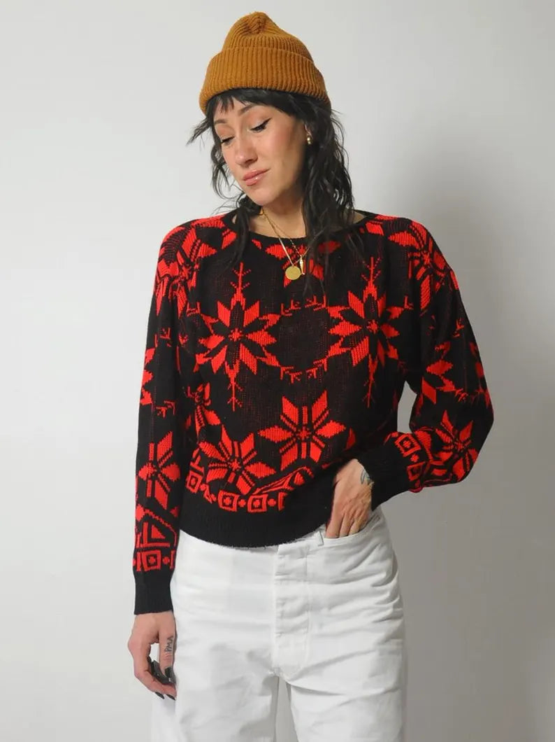 1980's Fairisle Snowflake sweater