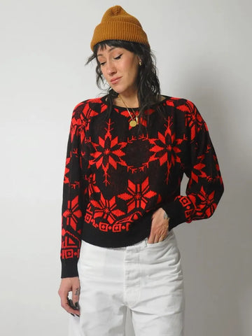 1980's Fairisle Snowflake sweater