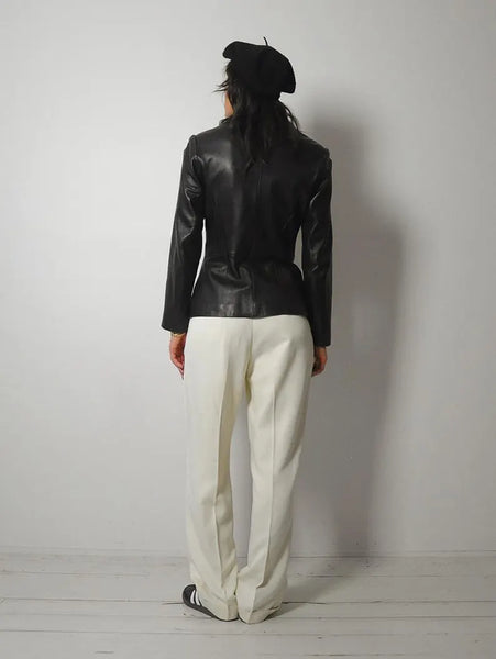 Fitted Black Leather Jacket