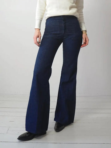 1970's Indigo Sailor Jeans 28x33