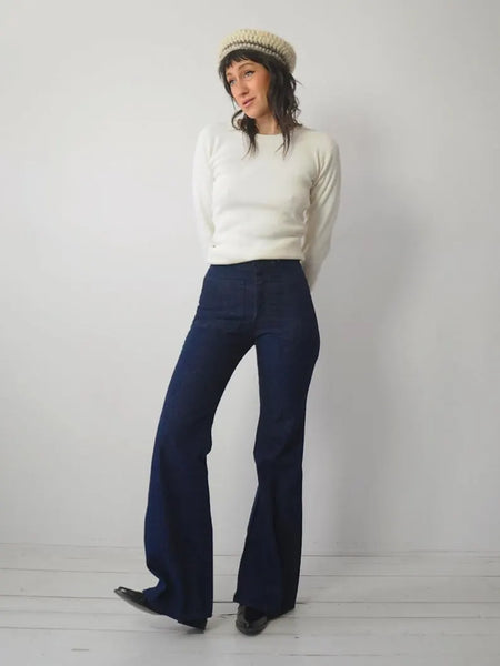 1970's Indigo Sailor Jeans 28x33