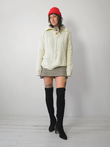 1970's Ivory knit Sweater