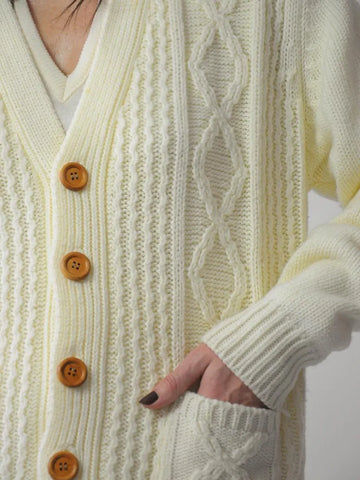 1980's Fisherman's Knit Cardigan