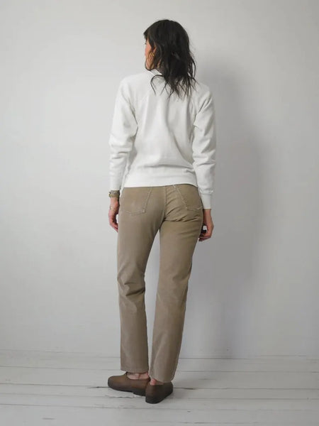 80's Blank White Crewneck