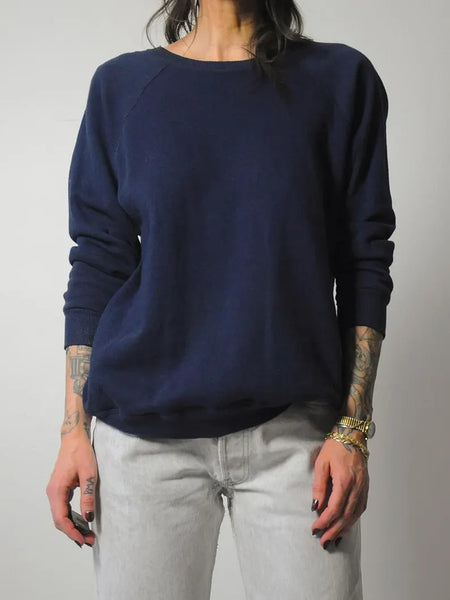 80's Blank Navy Crewneck