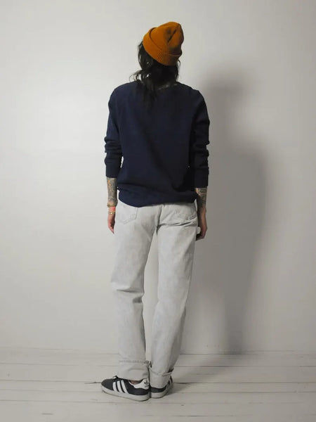 80's Blank Navy Crewneck