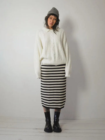 1980's Ivory Oversized Sweater