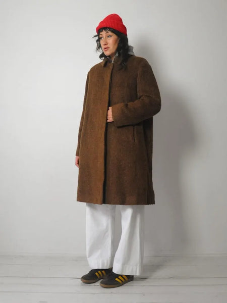 1980's Wool & Mohair Minimal Coat
