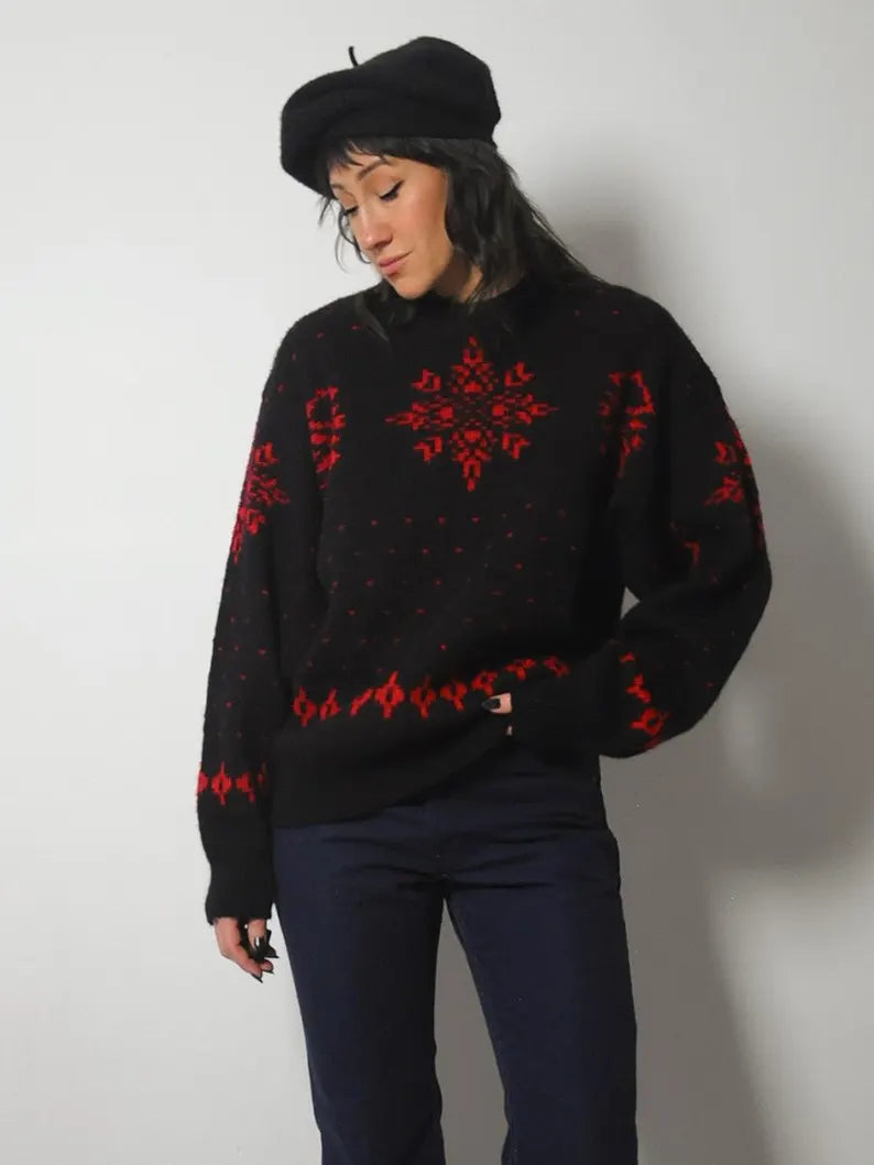 Wool Pendleton Snowflake Sweater