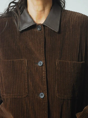 90's Chocolate Corduroy Chore Coat