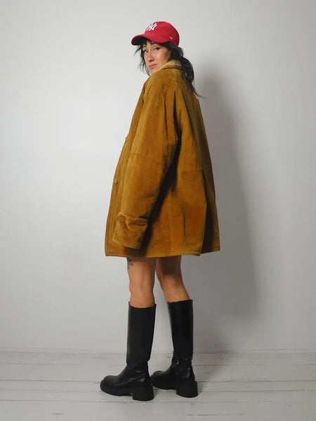 90's Suede Sherpa Coat