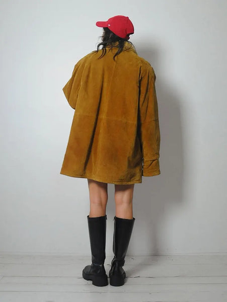 90's Suede Sherpa Coat