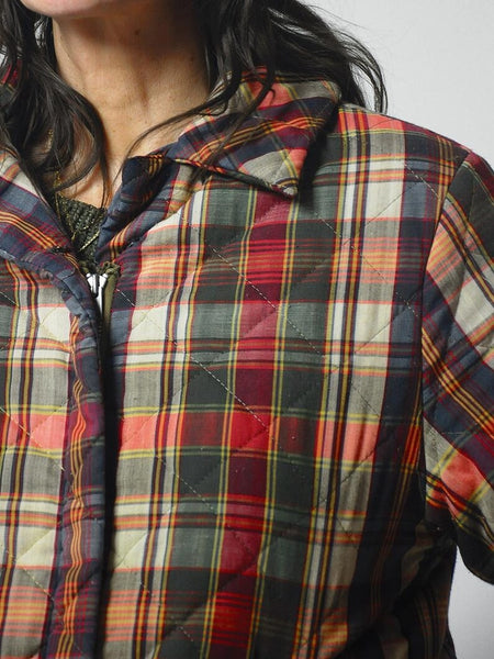 1970's Plaid Quilted Jacket