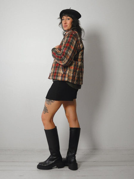 1970's Plaid Quilted Jacket