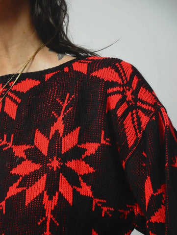 1980's Fairisle Snowflake sweater