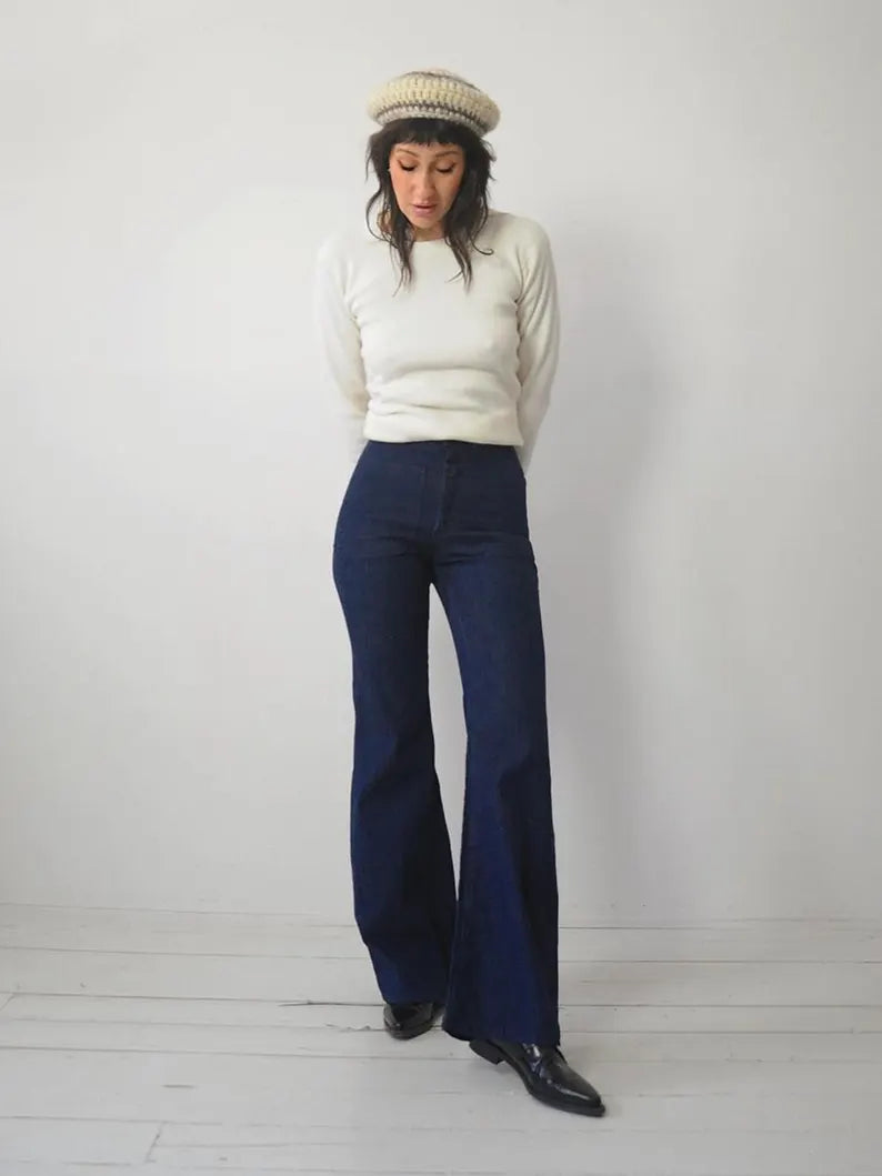 1970's Indigo Sailor Jeans 28x33