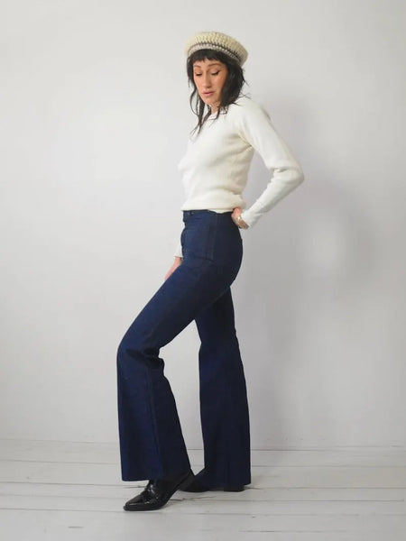 1970's Indigo Sailor Jeans 28x33