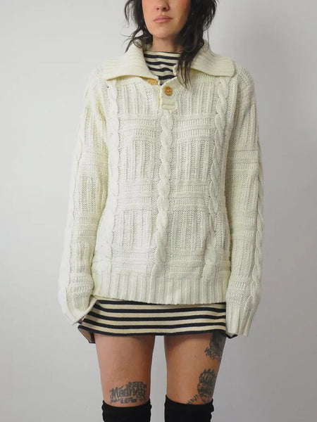 1970's Ivory knit Sweater