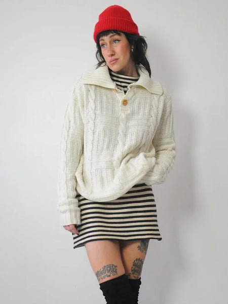 1970's Ivory knit Sweater