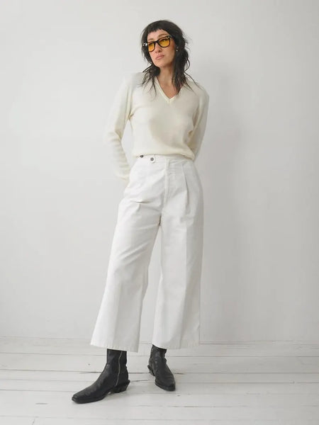 1970's Minimal V-neck Sweater