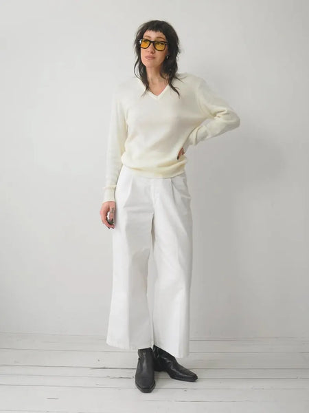 1970's Minimal V-neck Sweater