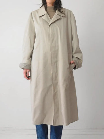 1980's Minimalist Tan Trench Coat